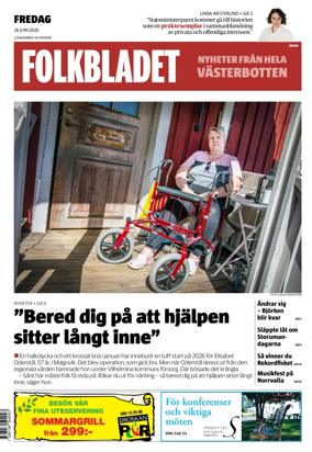 Cover of Folkbladet Vasterbotten