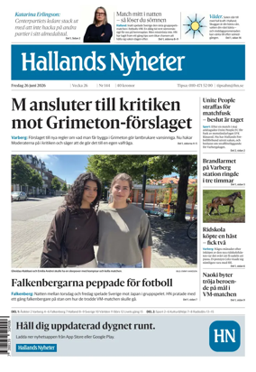 Cover of Hallands Nyheter