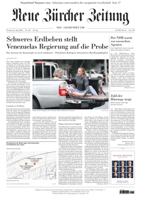 Cover of Neue Zurcher Zeitung