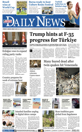 Cover of Hurriyet Daily News & Economic Review