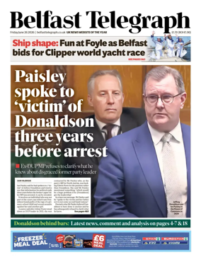 Cover of Belfast Telegraph