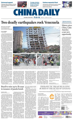 Cover of China Daily Global Edition (Europe)