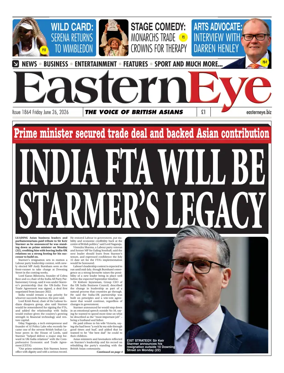 Cover of Eastern Eye (UK)
