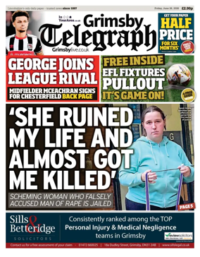 Cover of Grimsby Telegraph