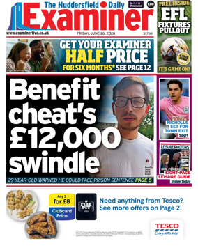 Cover of Huddersfield Daily Examiner