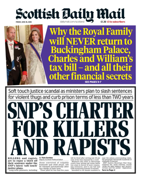 Cover of Scottish Daily Mail