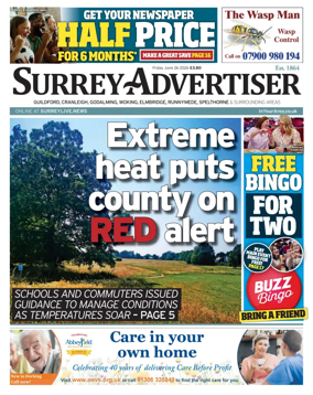 Cover of Surrey Advertiser