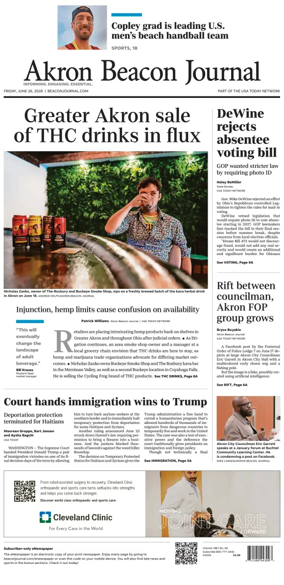 Cover of Akron Beacon Journal