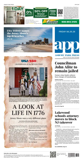 Cover of Asbury Park Press