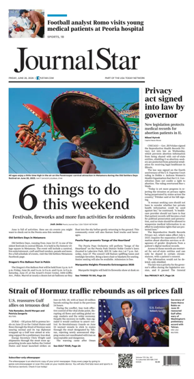 Cover of Journal Star (Peoria)