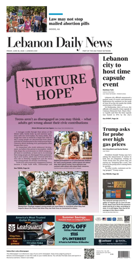 Cover of Lebanon Daily News