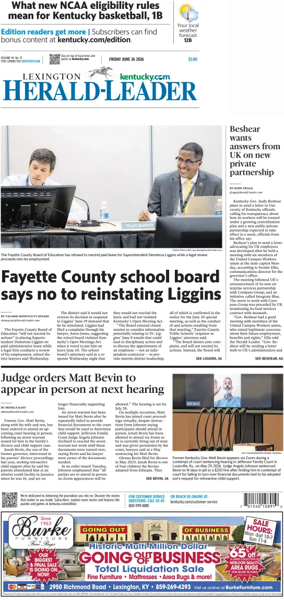 Cover of Lexington Herald-Leader