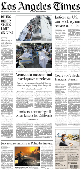 Cover of Los Angeles Times
