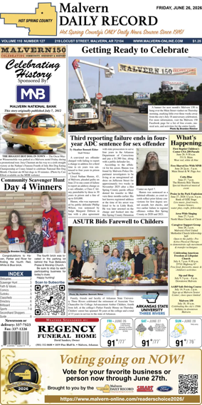 Cover of Malvern Daily Record