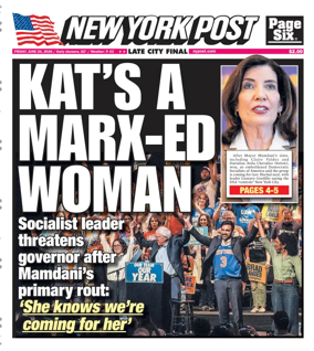 Cover of New York Post