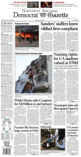 Cover of Northwest Arkansas Democrat-Gazette