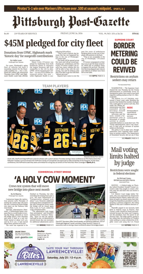 Cover of Pittsburgh Post-Gazette