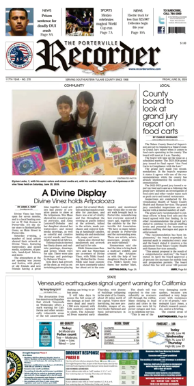 Cover of Porterville Recorder