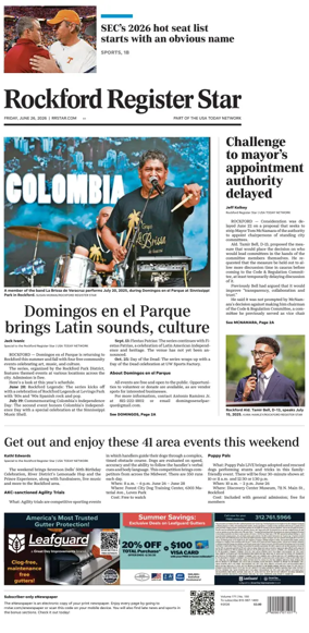 Cover of Rockford Register Star