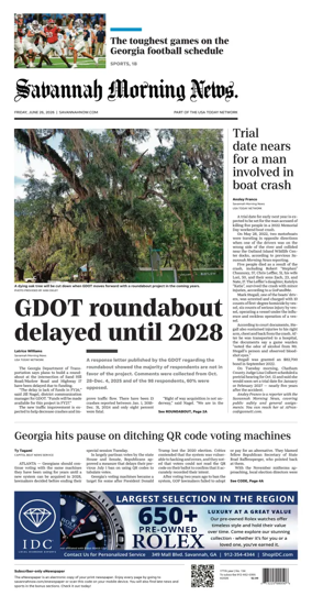 Cover of Savannah Morning News