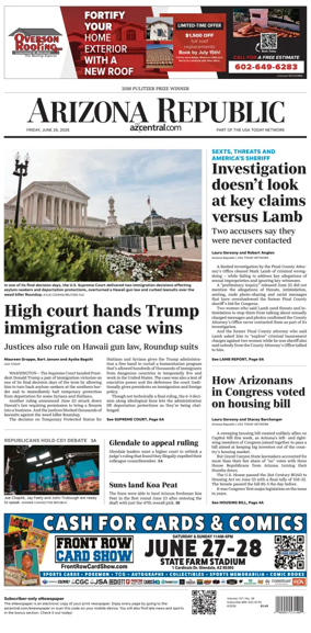Cover of The Arizona Republic