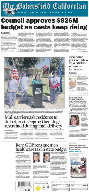 Cover of The Bakersfield Californian