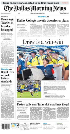Cover of The Dallas Morning News