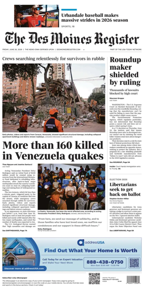 Cover of The Des Moines Register
