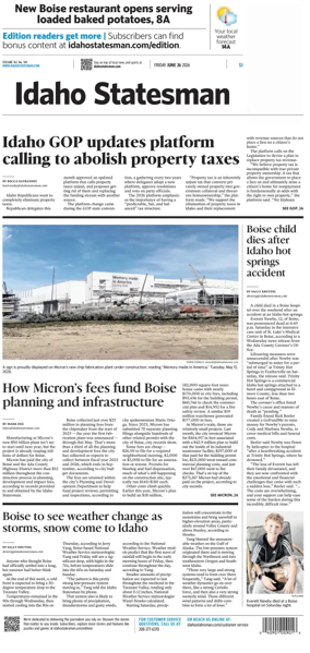 Cover of The Idaho Statesman