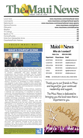 Cover of The Maui News