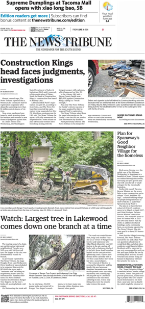 Cover of The News Tribune