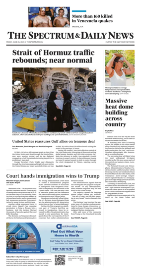 Cover of The Spectrum & Daily News