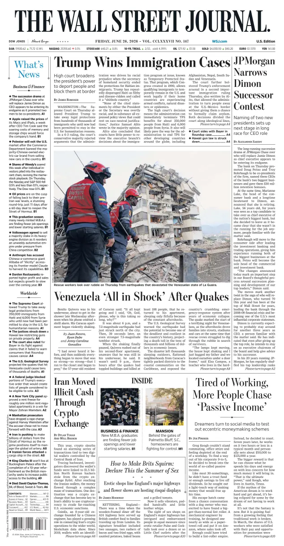 Cover of The Wall Street Journal