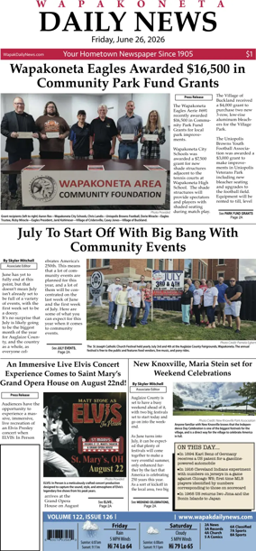 Cover of Wapakoneta Daily News