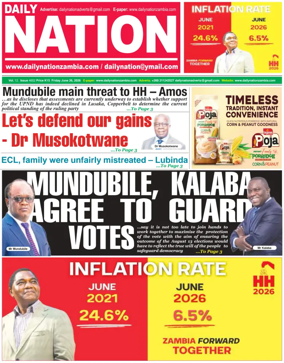 Cover of Daily Nation Newspaper