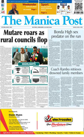 Cover of The Manica Post