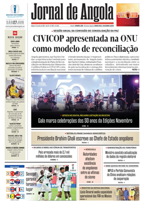 Cover of Jornal de Angola