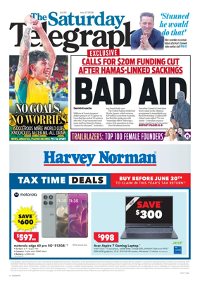 Cover of The Daily Telegraph (Sydney)