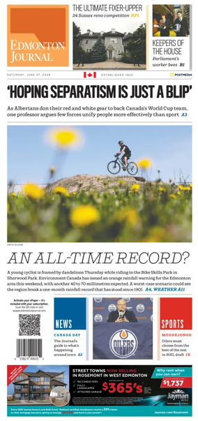 Cover of Edmonton Journal