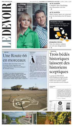 Cover of Le Devoir