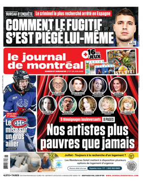 Cover of Le Journal de Montreal