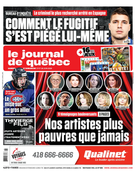 Cover of Le Journal de Quebec