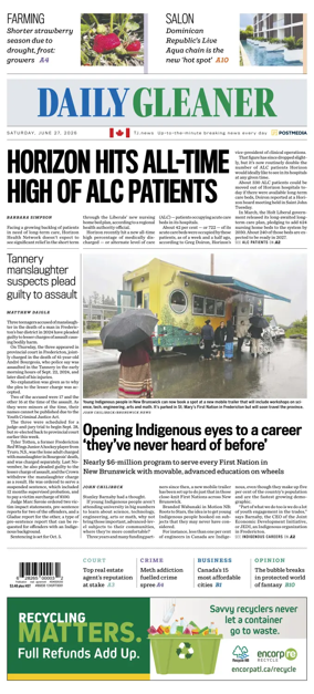 Cover of The Daily Gleaner