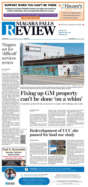 Cover of The Niagara Falls Review