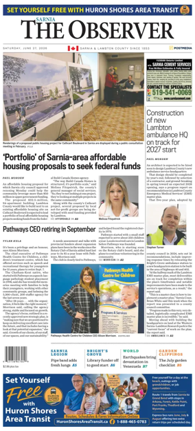 Cover of The Observer (Sarnia)