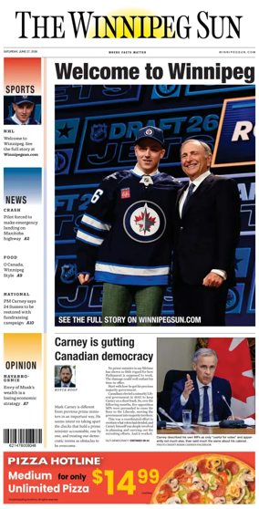 Cover of Winnipeg Sun
