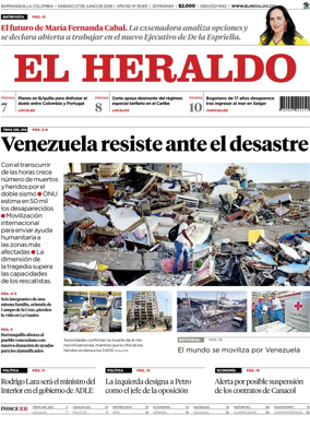 Cover of El Heraldo (Colombia)
