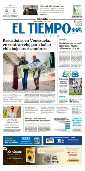 Cover of El Tiempo (Bogota)