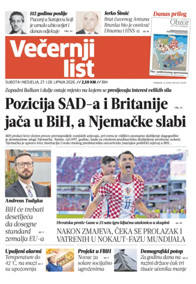 Cover of Vecernji list BiH