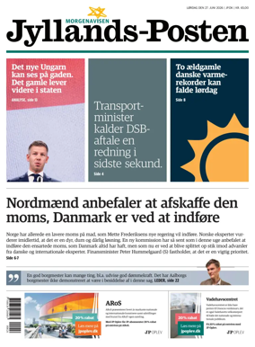Cover of Jyllands-Posten